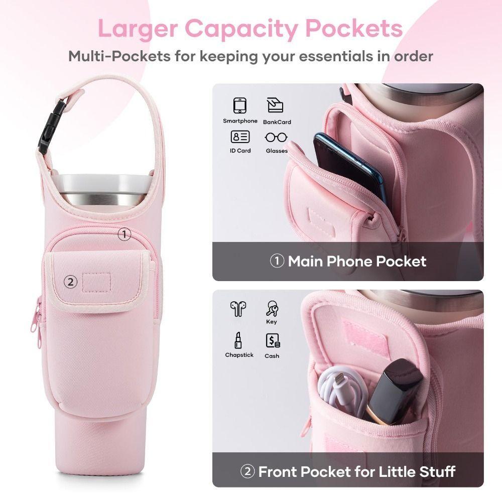 with Strap Carrier Bag Water-resistant Insulating Cup Sleeve Stylish Sling Purses  for Women Men
