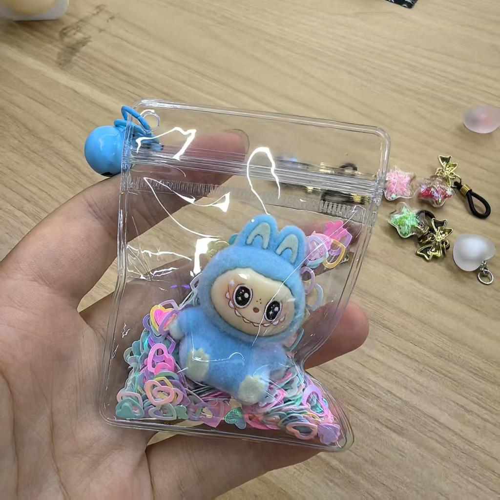 1 Labubu Bunny Keychain, Small Figurine, Bag Decoration, Creative Pocket Pendant