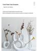 Handmade European Dried Flower Arrangement in Irregular Ceramic Vase for Living Room Decor