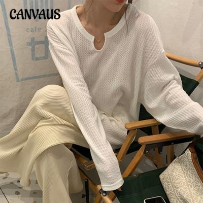 Весенне-осенняя женская толстовка больших размеров с вафельной отделкой и длинными рукавами