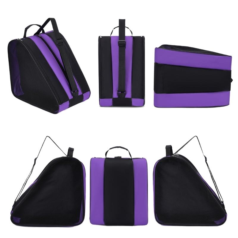 Skate Shoes Storage Bag Adjustable Strap Ice Skating Shoulder Bag Kids Inline Skate Pouches Ice Skating Bag Enduring