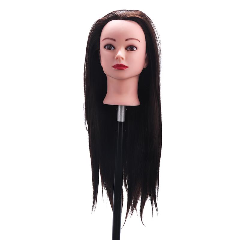 Голова манекена с волосами для укладки, окрашивания, стрижки, парикмахерская тренировочная голова