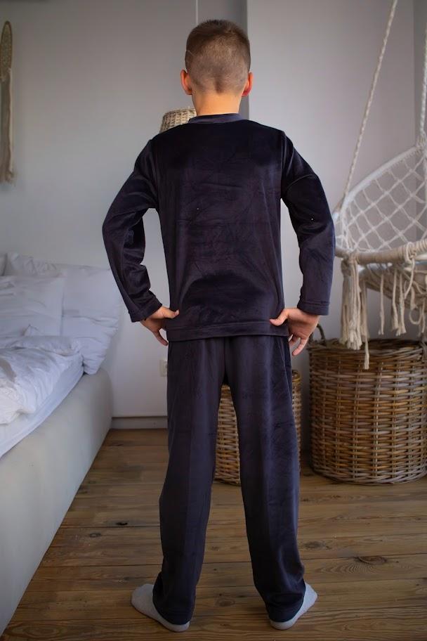 Пижама – Плюшевый велюровый комплект для мальчиков-подростков, Теплый зимний комфорт, Зима, 6412-030 HC