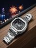 DW-H5600 Винтажный гравированный Мод-комплект Для Casio G-SHOCK Маленький квадратный DW H5600 модифицированный корпус корпуса часов из цельной нержавеющей стали мужской