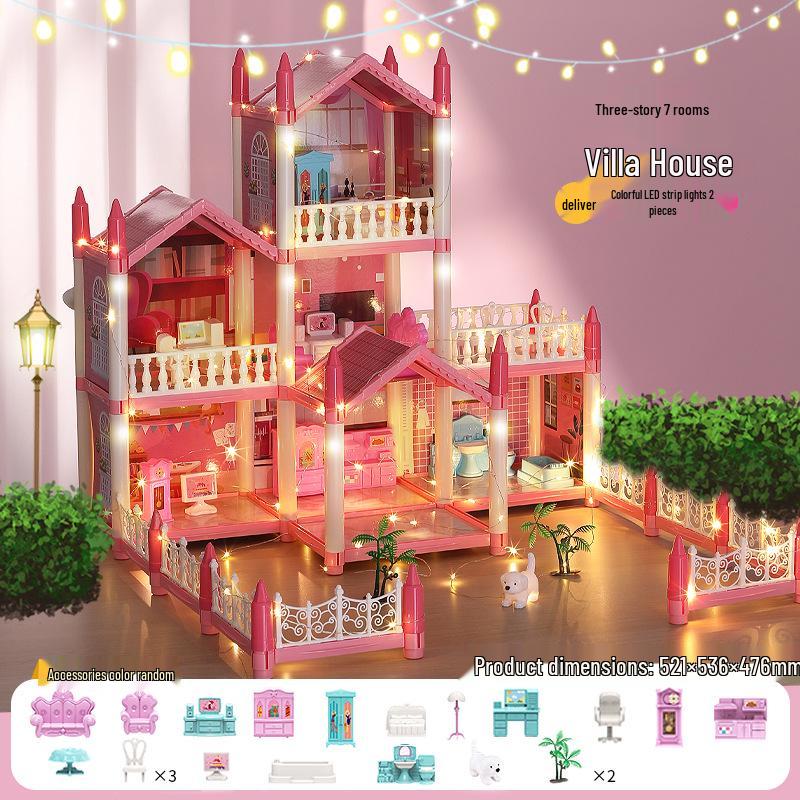 Игровой набор Кукольный домик Замок принцессы: Пазл Вилла для девочек