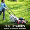 Self Propelled Gas Lawn Mower, 21-Inch 170cc OHV Engine RWD 3-in-1 with Bagging 2025 Version