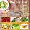 Homlly 5 Stainless Steel Blades Herb Scissors (Green) (X2PCS)