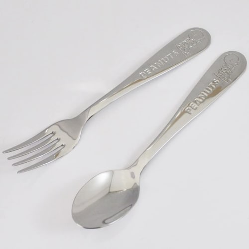 Skater Stainless Steel Fork Adult Engraved Snoopy FS1C-A