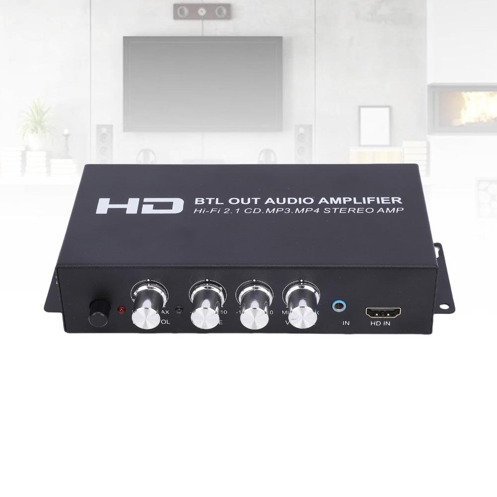 Independent Treble/Bass/Volume EQ Stereo Power Amplifier HiFi Stereo Amplifier  Home Use