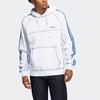 adidas Оригинальная толстовка с трилистником и контрастной строчкой, повседневный спортивный пуловер, мужская толстовка с капюшоном белого цвета GN3892
