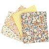 Patchwork Fabric - 45 X 55 Cm - 100% Cotton - Yellow - 4 Pieces