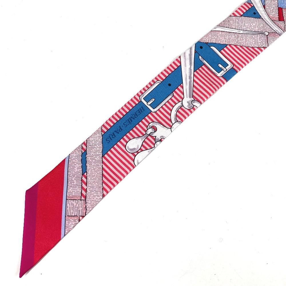HERMES Twilly Twilly Bandeau Scarf Accessories Scarf silk Red/Light blue