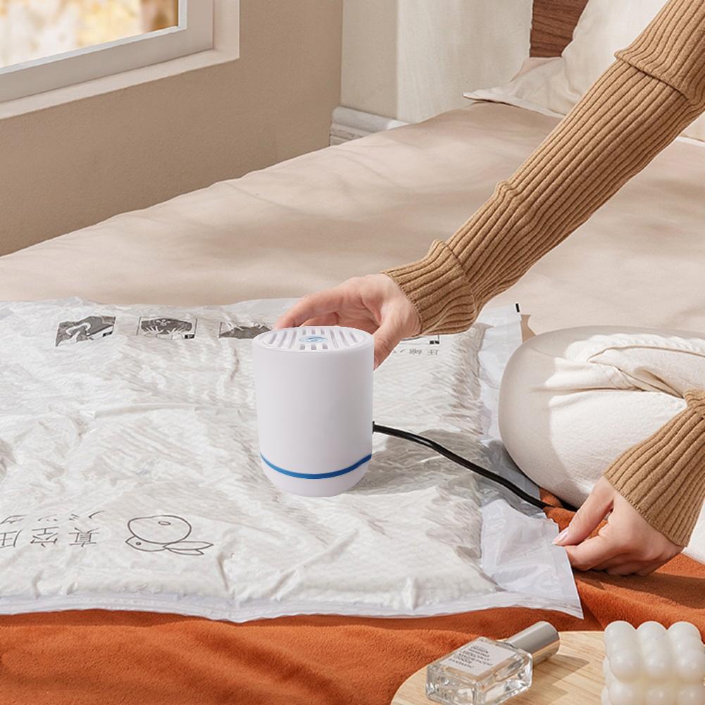 Складной сжатый мешок Электрический насос Мини-вакуумный запайщик Экономия места Для одеял Одежды Подушек Органайзер Многоразовый