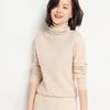 Women Turtleneck Sweater 100% Merino Wool Cashmere Sweaters Knitted Pullover Winter Female Jumper Knit Top