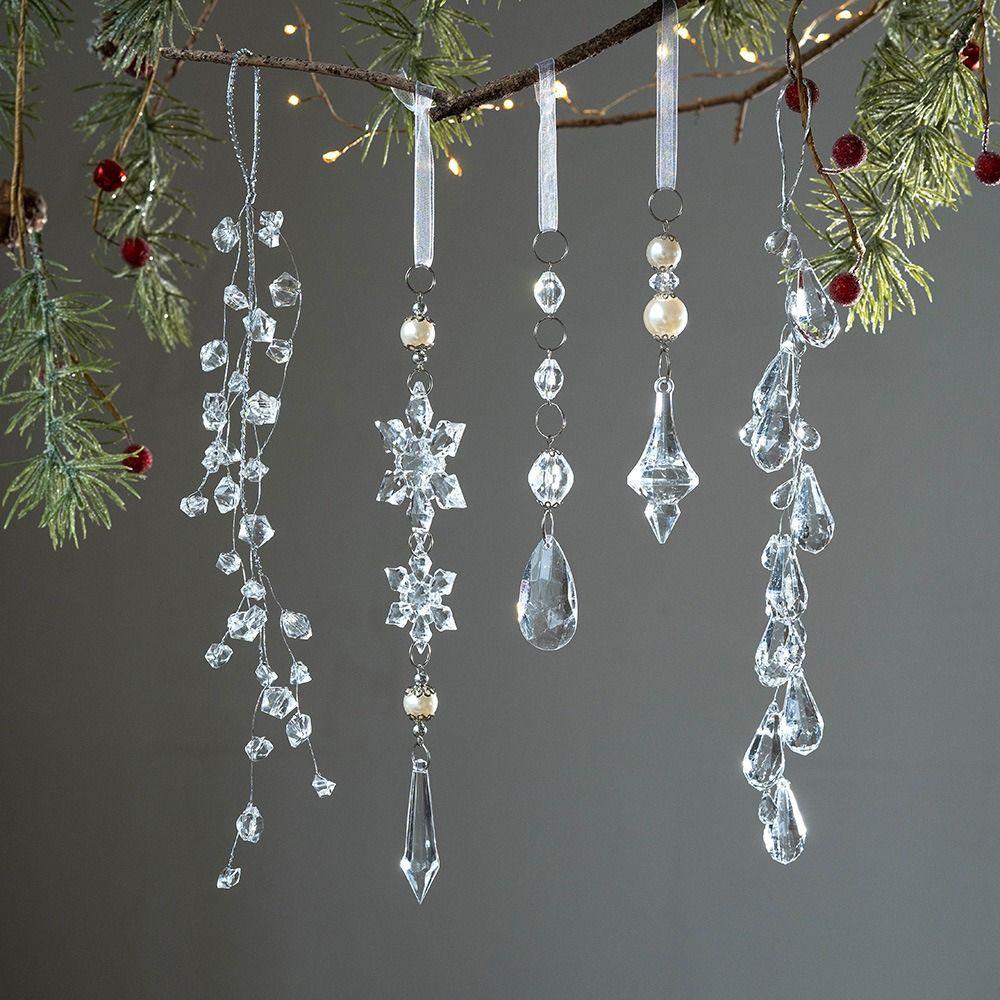 Акриловая подвеска «Ледяной бар», прозрачная, подвеска-сосулька на рождественскую елку, оформление сцены