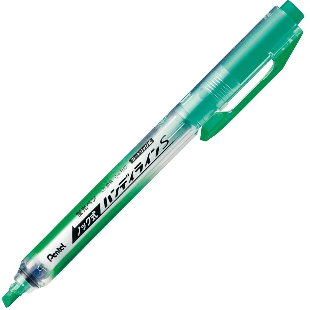 Pentel Knock Handy Line Light 10 штук Хайлайтер, Стиль, S, SXNS15-K, Зеленый,