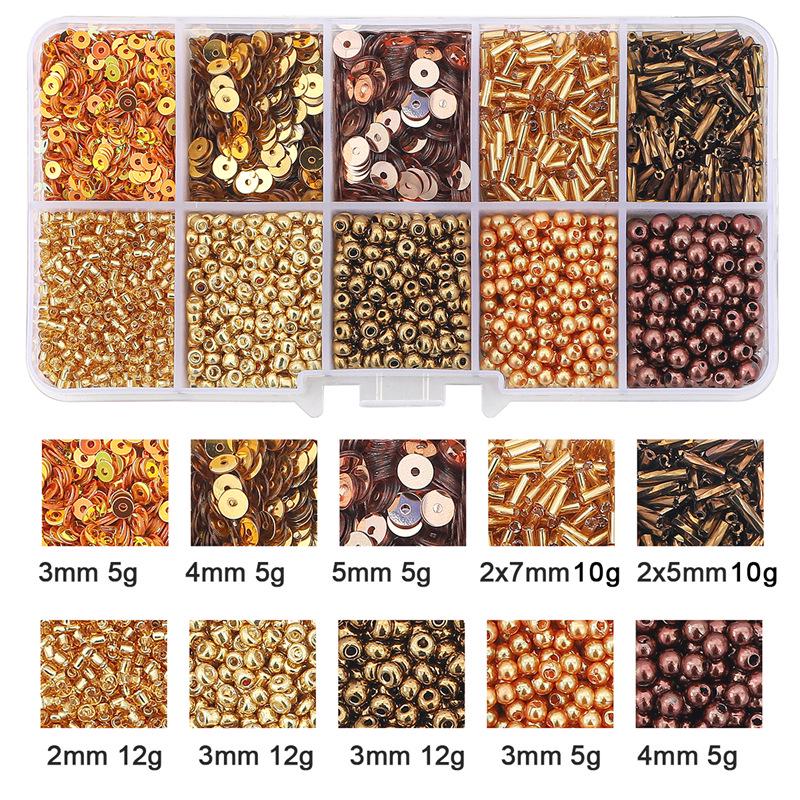 Коробка на 8/10/12/15 ячеек: Бисер, Пайетки, Искусственный Жемчуг для DIY Ожерелий и Цепочек для Телефона