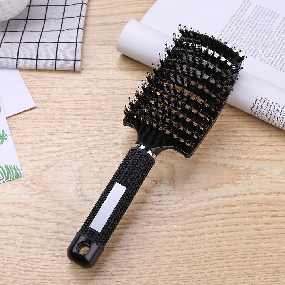 Straight Curly Hair Styling Brush Resin Bristle Portable Hair Brush Gentle Straighten Hairdressing Styling Tools for Hair Care