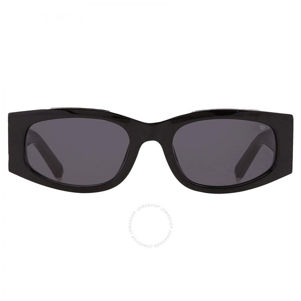 Philipp Plein Grey Oval Ladies Sunglasses Spp025s 0700 55