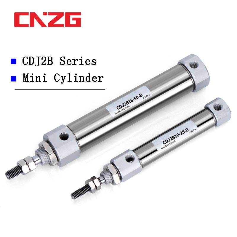 Pneumatic Air Cylinder Stainless Steel cdj2B10 Type Mini Double Acting Single Rod 10mm 16mm Bore 10~150mm Stroke CDJ2B16