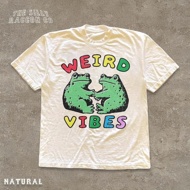 Funny Frog Cottagecore Shirt Weird Vibes Toad Tee for T Shirt Full Size S3XL Unisex T-Shirt