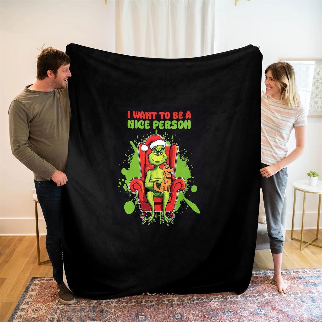 150x200cm Flannel Blanket Christmas Blanket Personalized Blanket Digital Print Blanket