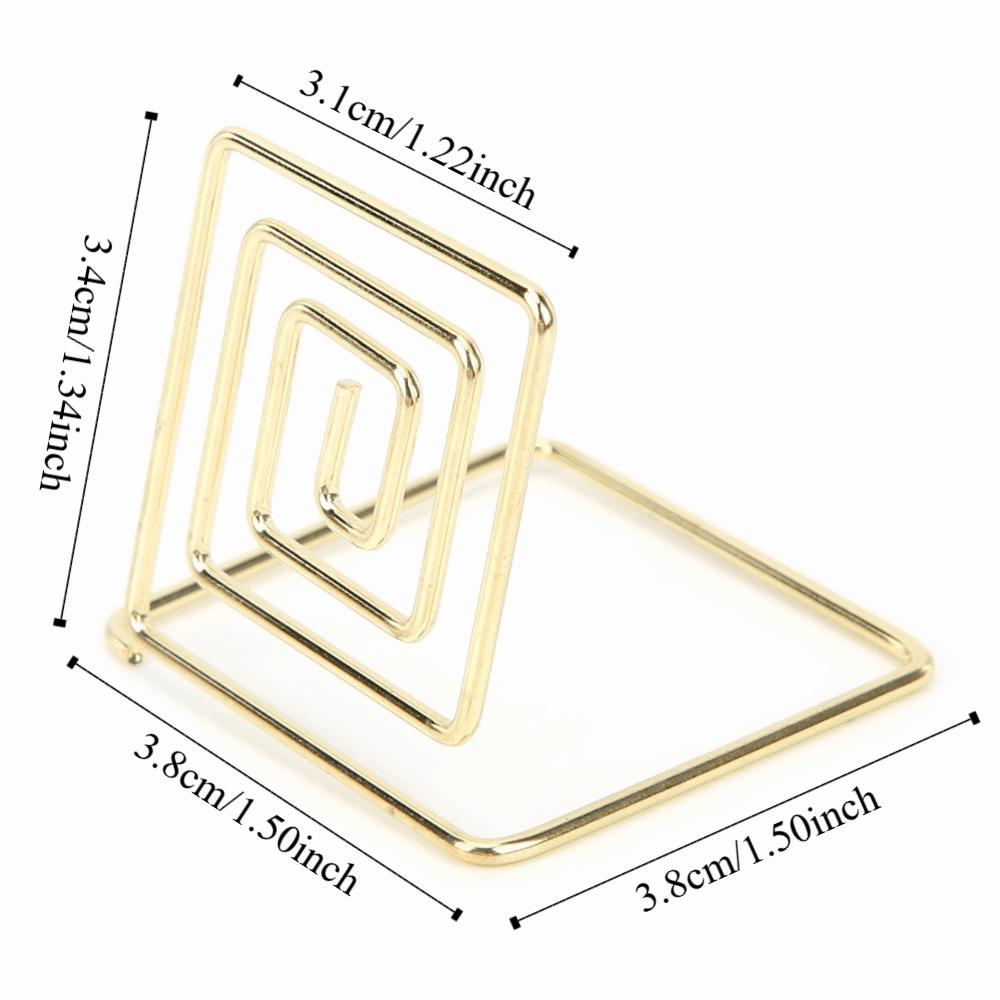 10Pcs Silver/ Rose Gold/ Gold Business Card Holder Metal Material Picture Holder Table Number
