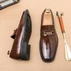 Модная мужская повседневная обувь Кожаные лоферы Офисные туфли для мужчин Туфли-броги для вождения Слипоны Модная обувь для вечеринок Мужские туфли-оксфорды