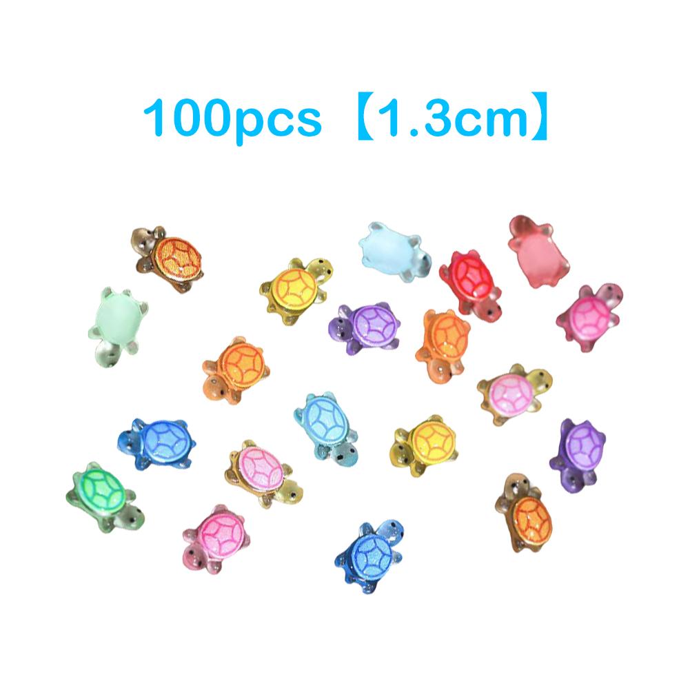 100Pcs Luminous Mini Resin Turtles Cute Tiny Turtles Sea Turtles Figurines for Fairy Garden Micro Landscaping Decoration