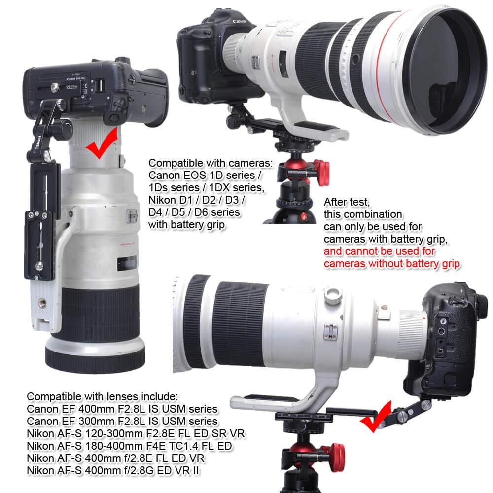Быстросъемная площадка iShoot 80 мм с металлической рукояткой для большой камеры, совместимая с Nikon и D6, Canon EOS и 1DX, и подходящая для зажимов шаровой головки штатива