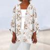 Женская повседневная модная легкая куртка средней длины с принтом, кардиган