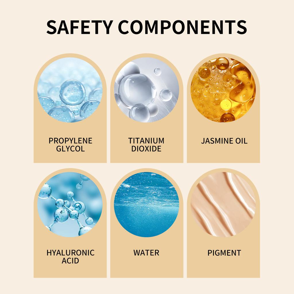 Flawless Liquid Foundation, Long-Lasting and Peel-Proof Facial Makeup