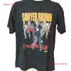 Винтажная футболка Sawyer Brown 90-х годов 'Drive Me Wild' Тур Концертный Размер L Кантри Музыка винтаж Стираный принт Дышащий Универсальный
