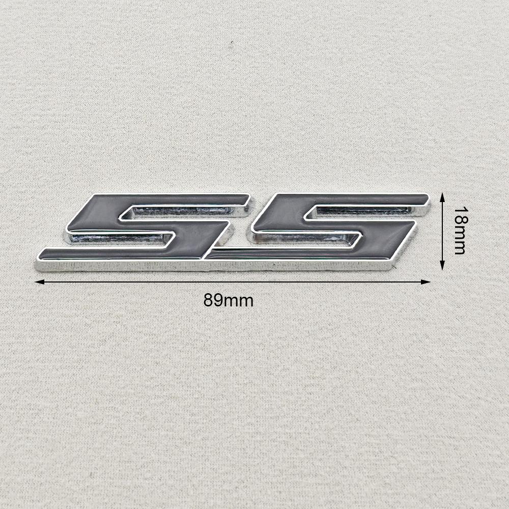 AABKB1 New Car Styling Badge 3D Metal SS Logo Front Grill Emblem Fender Trunk Sticker Decal Accessories For Chevrolet Camaro Silverado