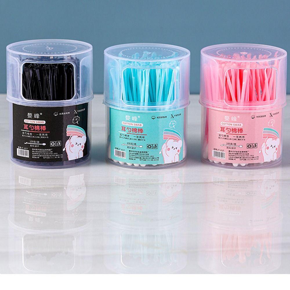 100Pcs Plastic Cotton Swabs Disposable Cleaning Cotton Bud High Quality Ear Cleaner  Home