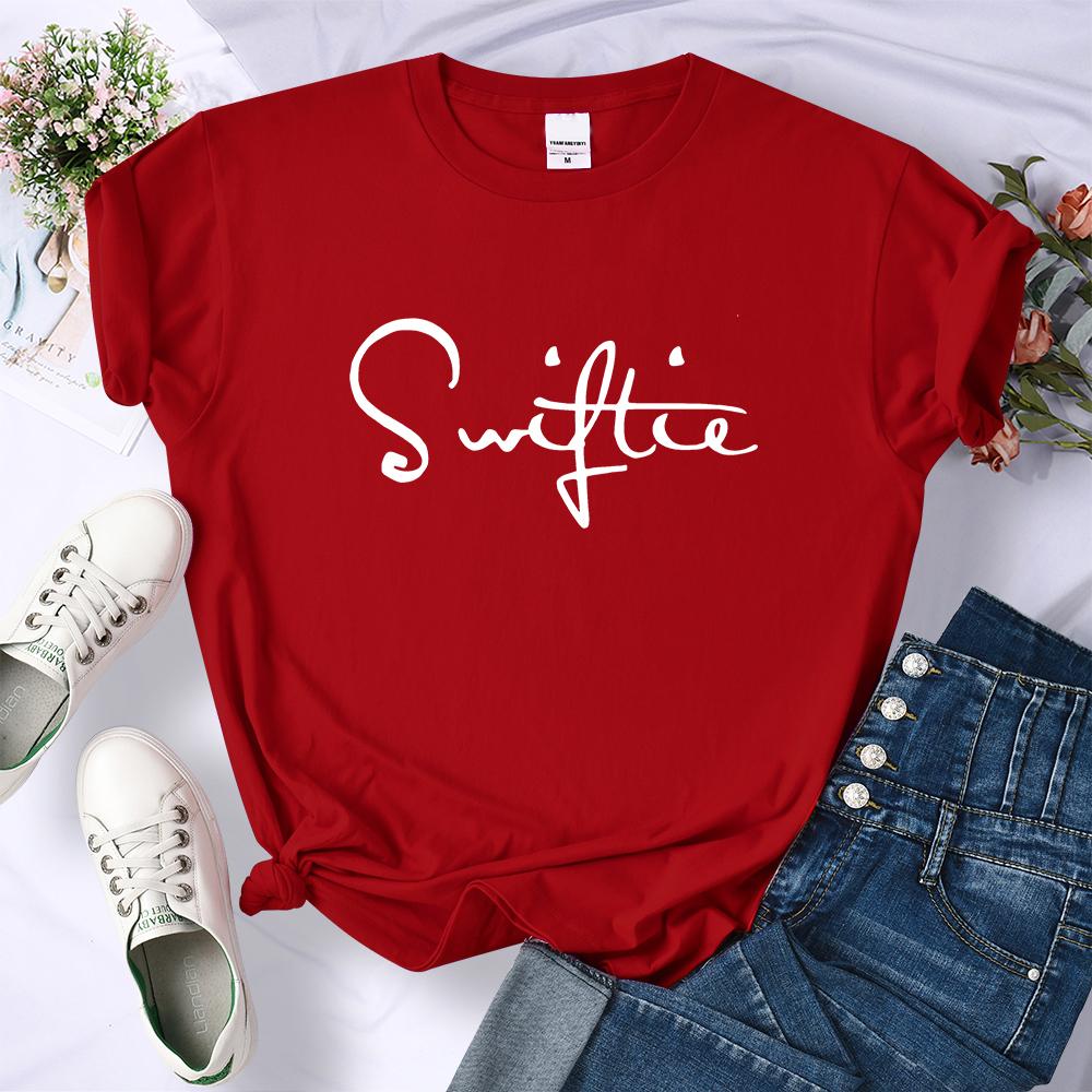 Swiftie Retro Y2K Funny Print T-Shirt Female Summer Fashion Tee Top Sport Casual Tops Clothing Street Personality T Shirt Unisex