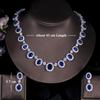 CMM High Quality Emerald Color Zirconia Women's Party Jewelry Earrings Necklace Set