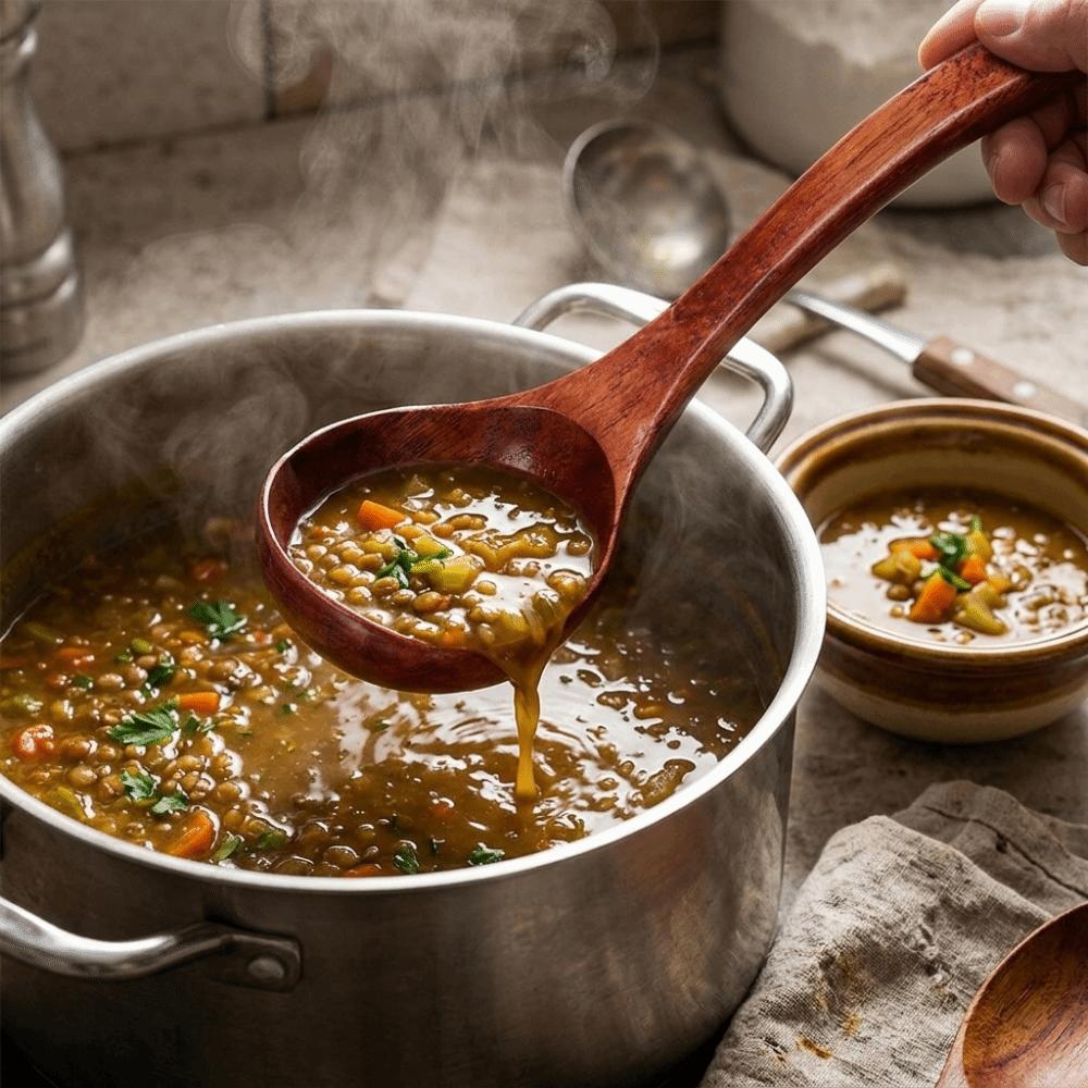 Smooth Burr-free Serving Ladle Solid Wood Cooking Spoon Not Scratch Cookware Soup Spoon Home