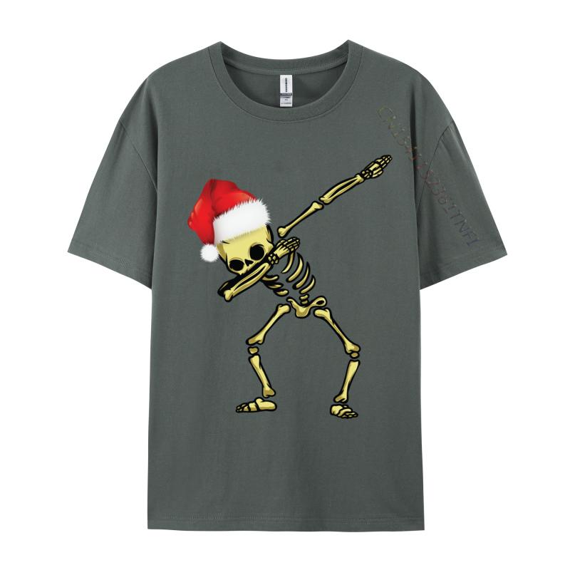 Skull Dab Dabbing Dance Funny Christmas Human Skull T-Shirts T Shirt For Autumn Cotton O Neck Streetwear T-Shirt Tshirt