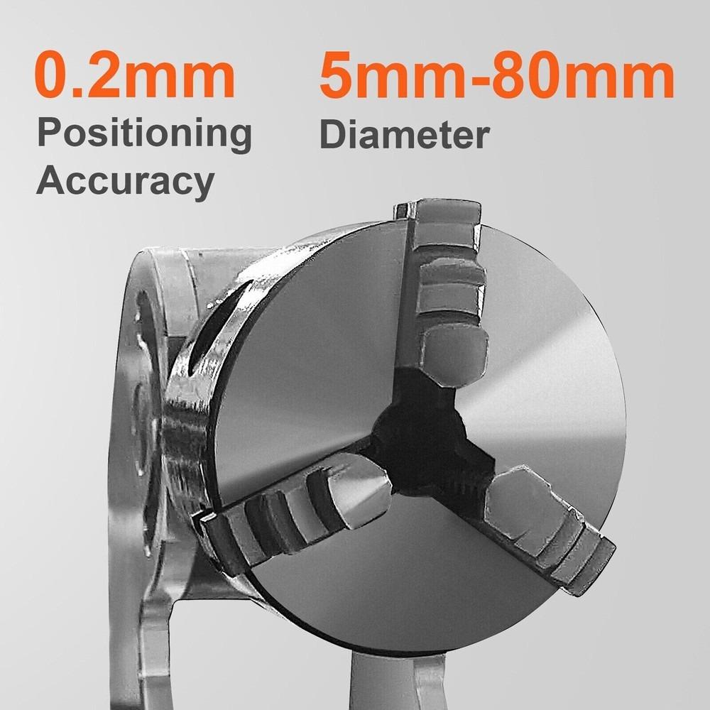 Rotary Axis 80mm 3 Jaw Rotary Attachment Used for Fiber Laser Engraver