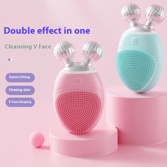 Face Roller Facial Cleansing Brush 5 Modes Adjustable IP67 Waterproof Compact Design Portable Electric Facial Massage Tool