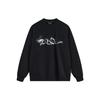Li Ning CF Dragon Descendant Pattern Printed Pullover Round Neck Long Sleeve Knitted Sports Hoody Men Hoody Black AWDU813-1