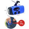 MASWATER Disaster Prevention Solar Portable Disaster USB Solar Hand Crank Smartphone Charging Large Capacity Blue Multi-function Radio, Flashlight,