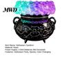 Witch Themed Table Centerpiece Halloween Cauldron LED Bubble Light, Light-up Candle Holder, Spooky Atmosphere Maker Color Changing Potion Lamp