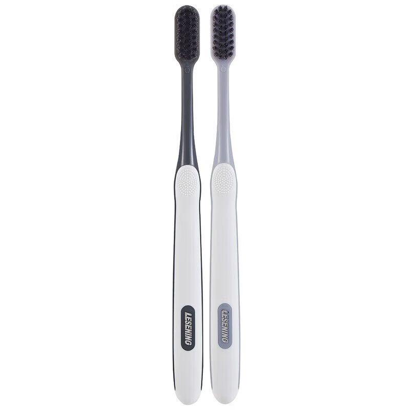 Мягкая зубная щетка Lengsuanling Угольно-черная (2-Pack)