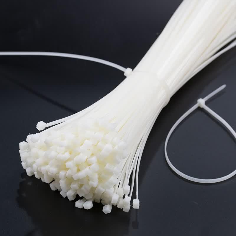 Самозатягивающиеся нейлоновые стяжки Hesdick White