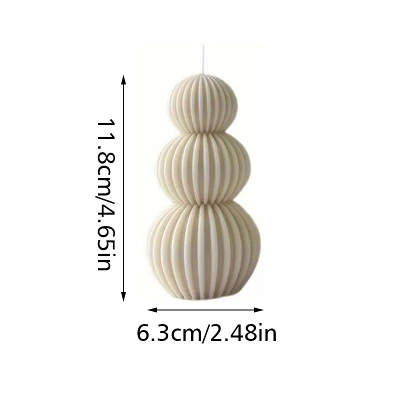 1 шт. Белая изогнутая современная волновая сфера скандинавская соевая восковая свеча экологически чистая геометрическая свеча скандинавская