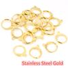 14x12мм 30шт/Лот 316L Нержавеющая Сталь Золото Высокое Качество Крючки для Серег Проволочные Основы Базовые Основы Оптом