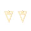 Геометрические двухслойные серьги с бриллиантами в форме треугольника для женщин