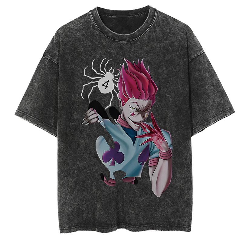Graphic Vintage Acid Wash Cotton Tees for Men Women Casual Oversized TShirt Summer Workout Fitness Short Sleeve Tops Streetwear